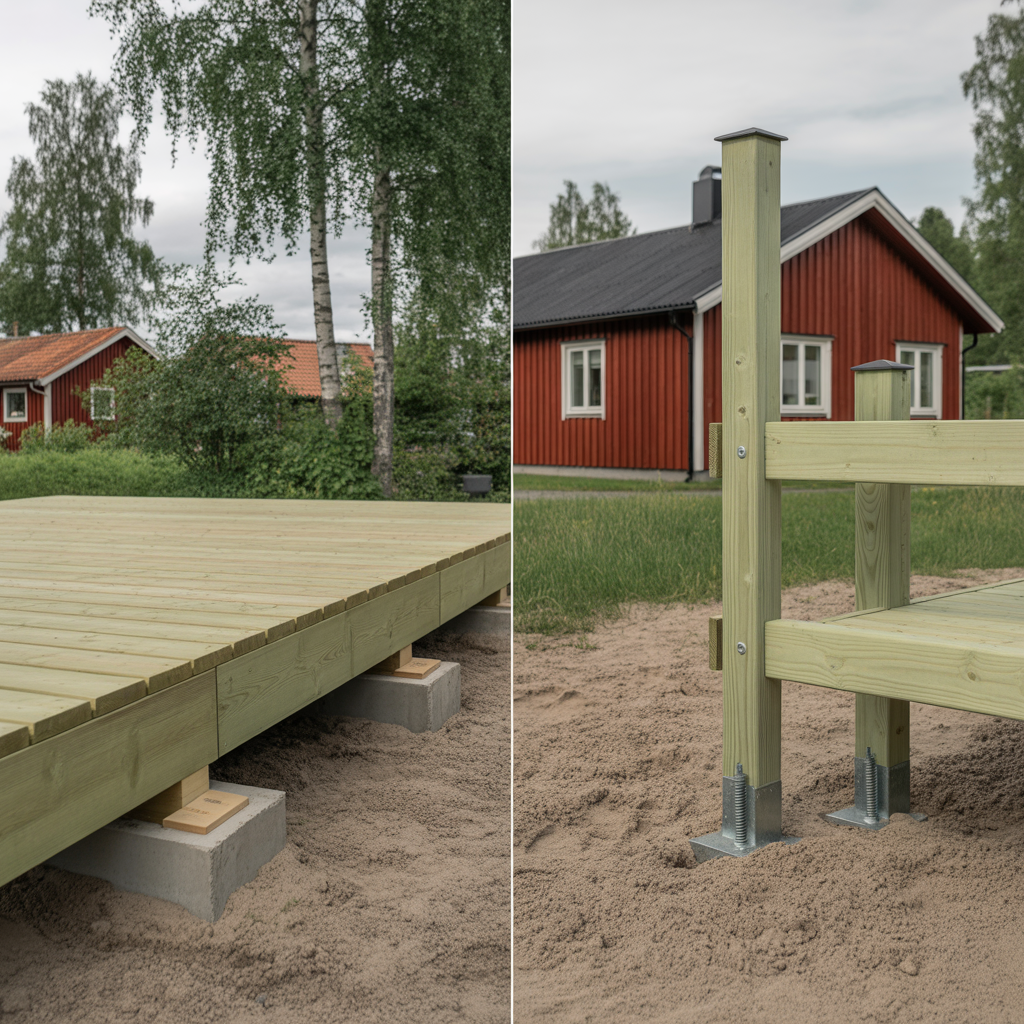 markskruv eller plint jamforelse for altan och staket