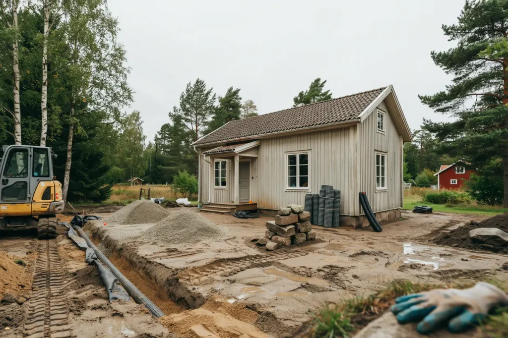 markarbete schaktning p villatomten s planerar du r tt fr n f rsta gr vtag